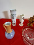 Assorted Vintage Decorative Vases, Glass Bowl, and Ceramic Items - thumbnail 2 of 7