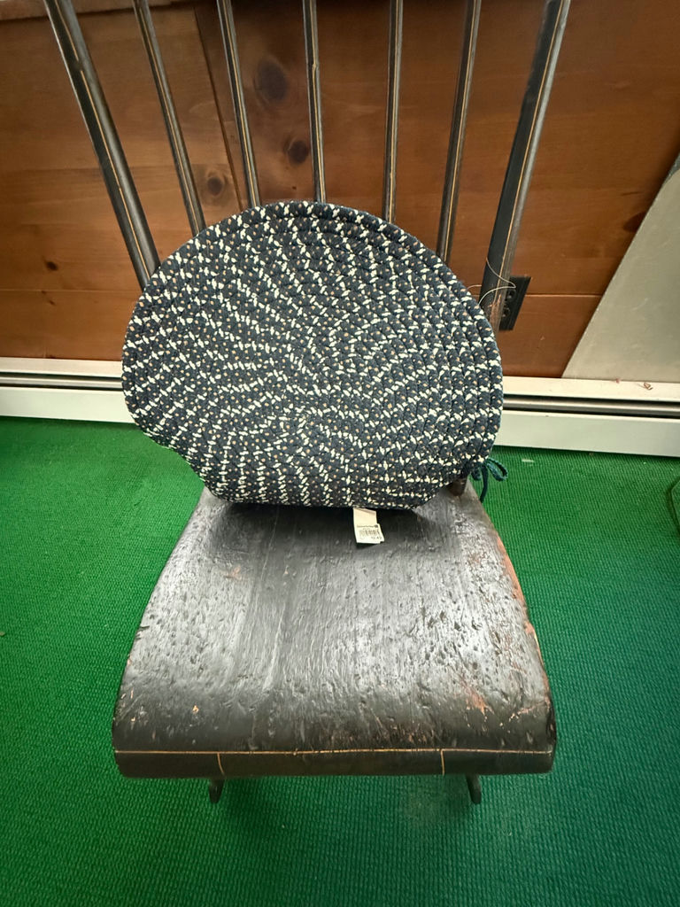 Wooden Chair with Braided Seat Cushion - image 3 of 3