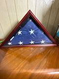 Triangular American Flag in Display Case - thumbnail 1 of 1
