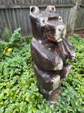 Carved Wooden Bear Statue - thumbnail 2 of 2
