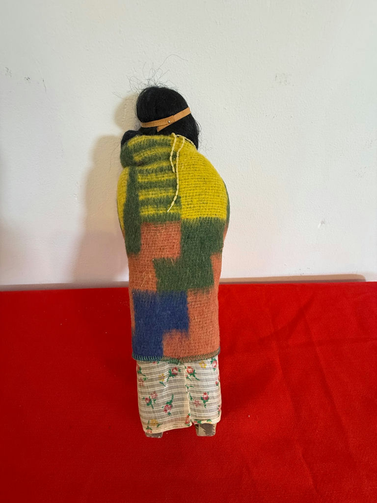 Handcrafted Doll Figure with Braided Hair and Woven Shawl - image 2 of 2