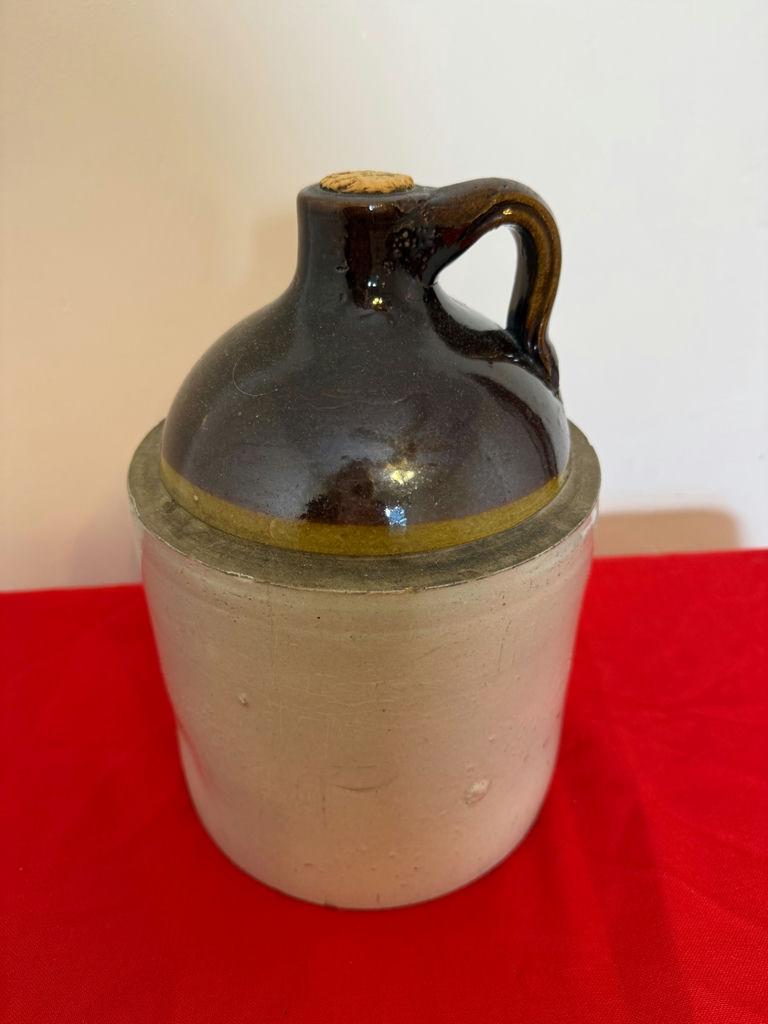 Stoneware Jug with Brown Glazed Top - image 1 of 2