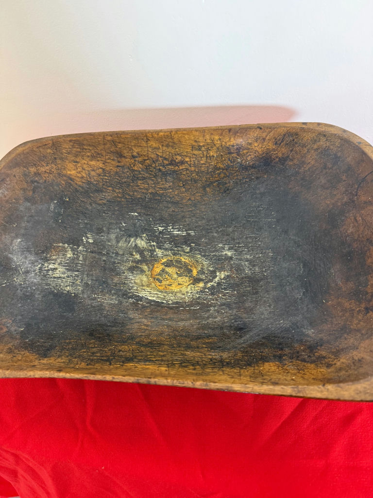 Hand-Carved Wooden Dough Bowl - image 2 of 3
