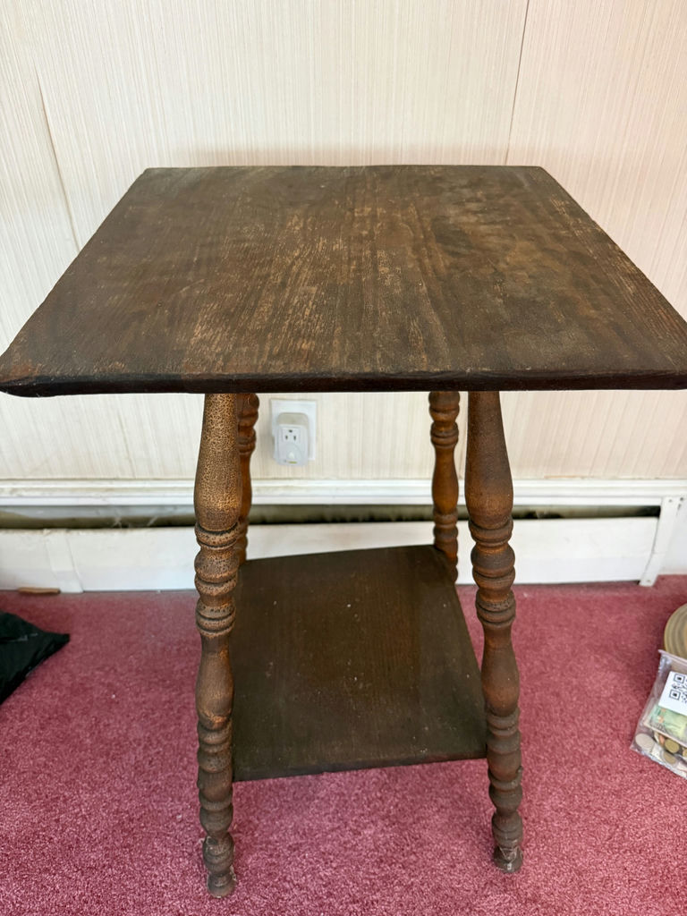 Wooden Side Table with Lower Shelf - image 1 of 2