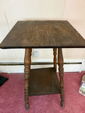 Wooden Side Table with Lower Shelf - thumbnail 1 of 2