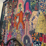 Embroidered Patchwork Fabric Tapestry - thumbnail 4 of 5