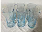 Light Blue Glass Tumblers - thumbnail 2 of 7