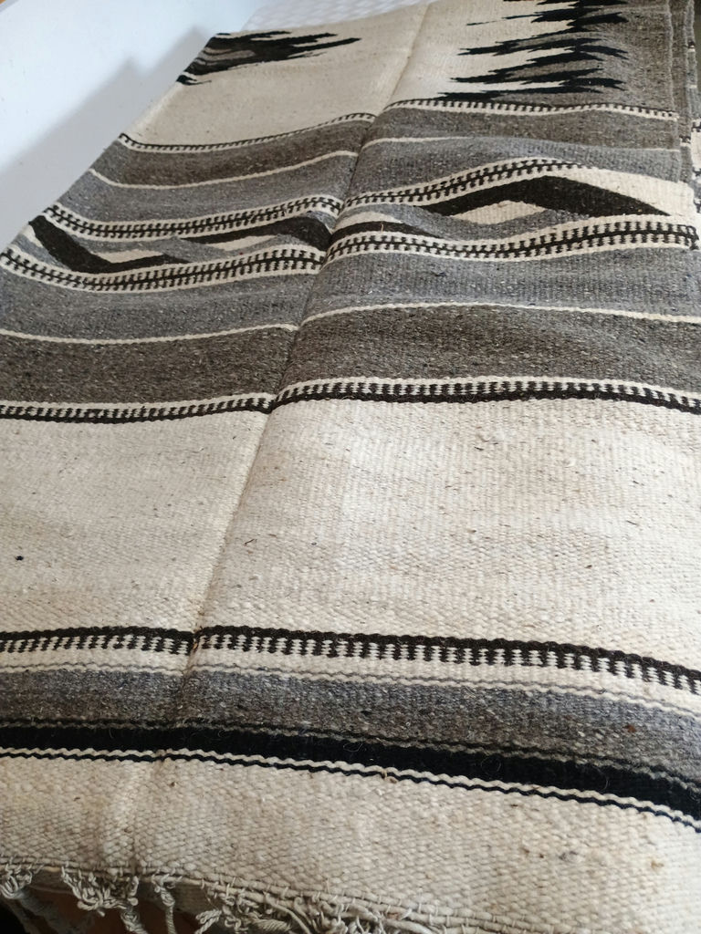 Southwest woven wool throw blanket - image 2 of 4
