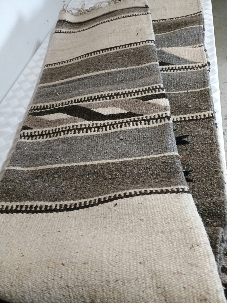 Southwest woven wool throw blanket - image 1 of 4