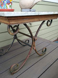 Marble topped side table, plant and decor - thumbnail 5 of 5