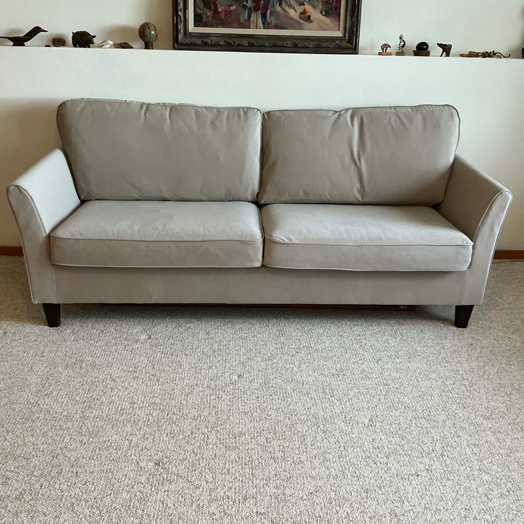 Three-Seat Upholstered Sofa By IKEA. - image 1 of 4