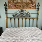 Queen Decorative Metal Bed Frame with Beauty Rest Mattress - thumbnail 2 of 6