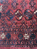Two Vintage Persian Red Area Rugs - thumbnail 3 of 9