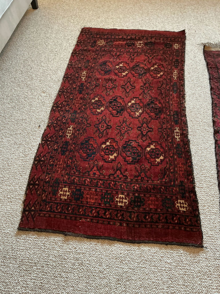 Two Vintage Persian Red Area Rugs - image 2 of 9