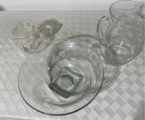 Glass Bowl and 2 Pitchers - thumbnail 1 of 6