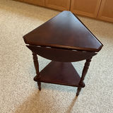 Wooden Drop-Leaf Corner Table - thumbnail 2 of 3