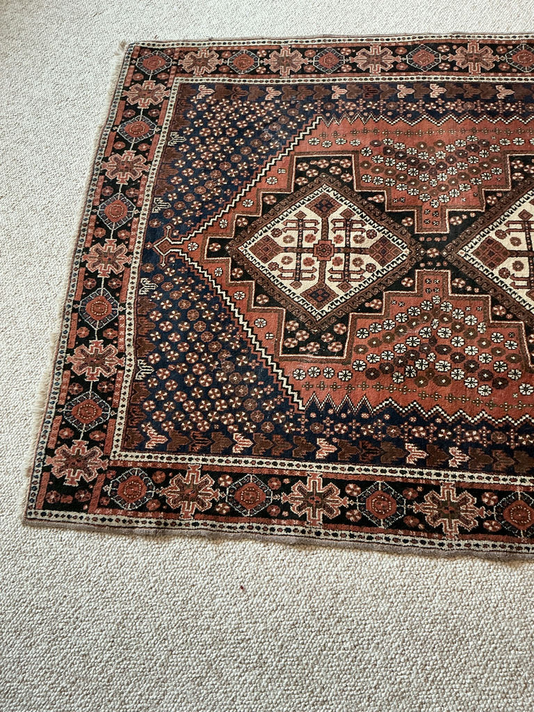 Two More Vintage, Persian Wool Area Rugs - image 3 of 11
