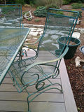 Green metal outdoor dining set - thumbnail 4 of 6