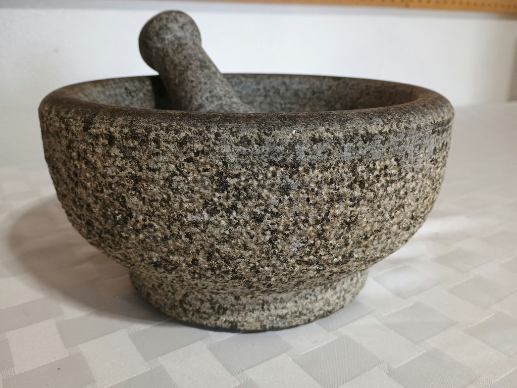 Granite mortar and pestle set - image 2 of 4