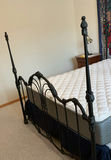 Queen Rod Iron Metal Bed Frame, Mattress/box Spring with Quilt and Pillows - thumbnail 8 of 11