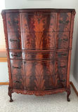 Magnificent Flame Mahogany Louis XV Tall Dresser - thumbnail 1 of 6