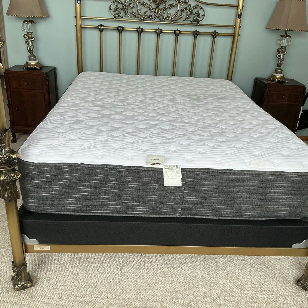 Queen Decorative Metal Bed Frame with Beauty Rest Mattress - image 5 of 6
