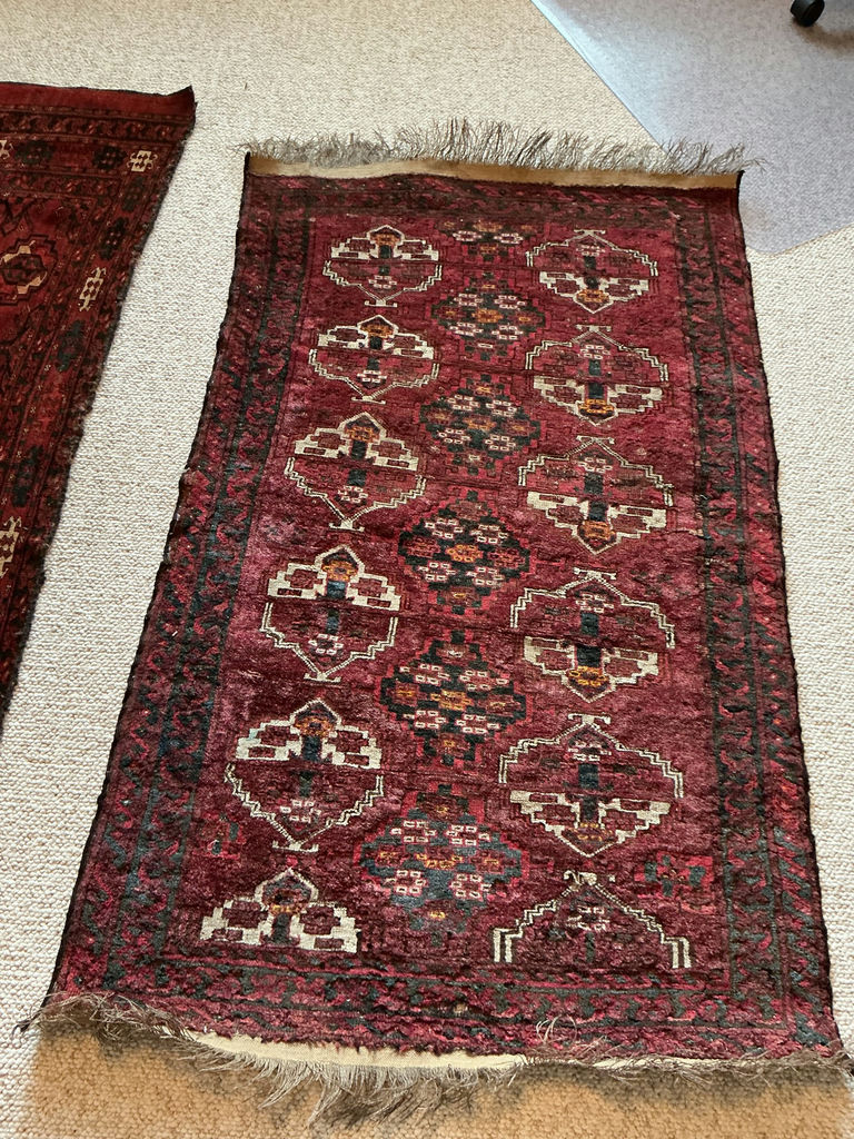 Two Vintage Persian Red Area Rugs - image 5 of 9