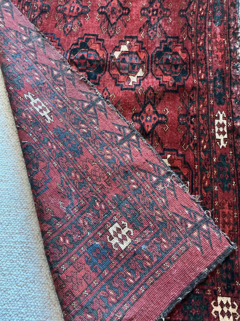 Two Vintage Persian Red Area Rugs - image 4 of 9