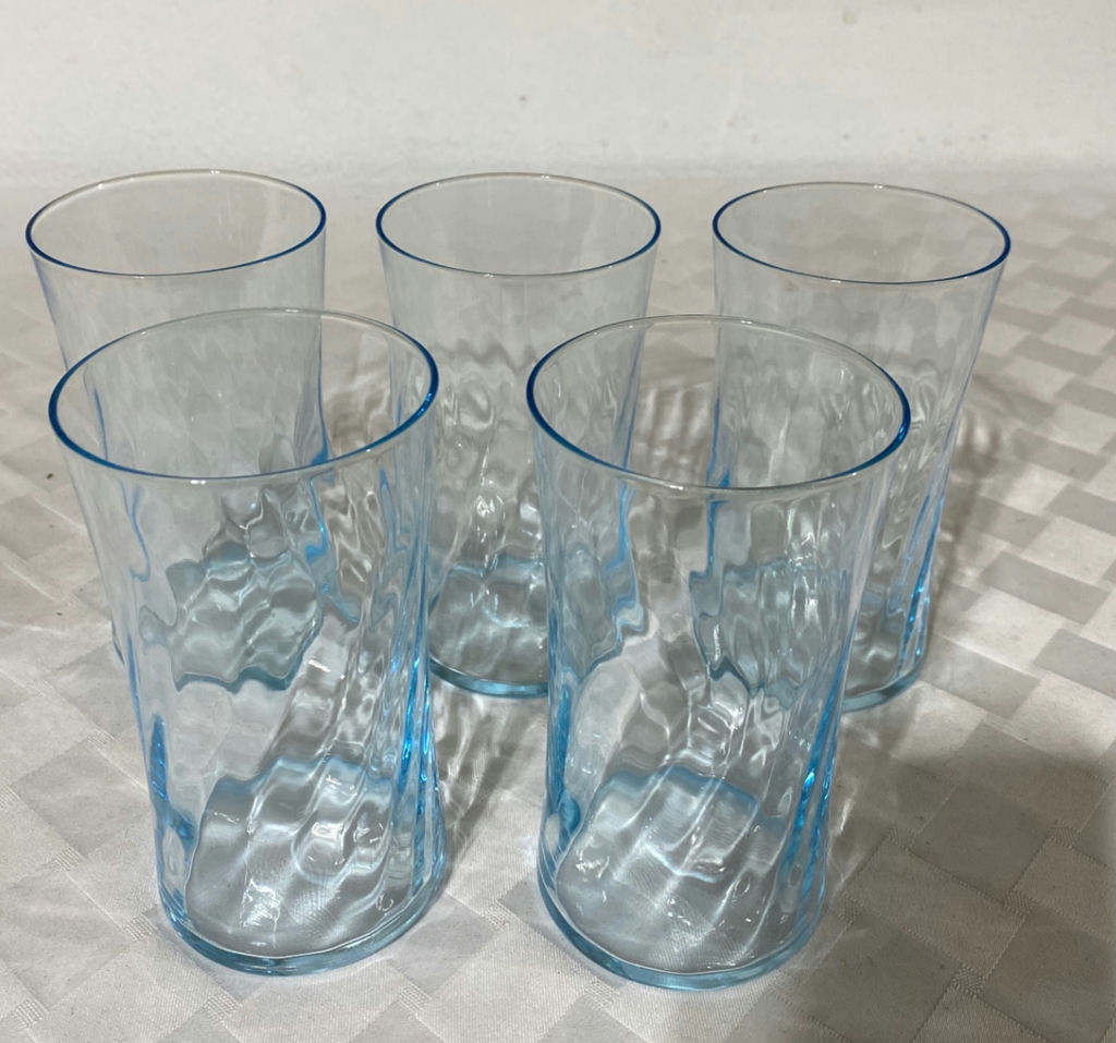 Light Blue Glass Tumblers - image 4 of 7