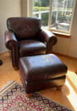 Leather Armchair And Ottoman - thumbnail 1 of 5
