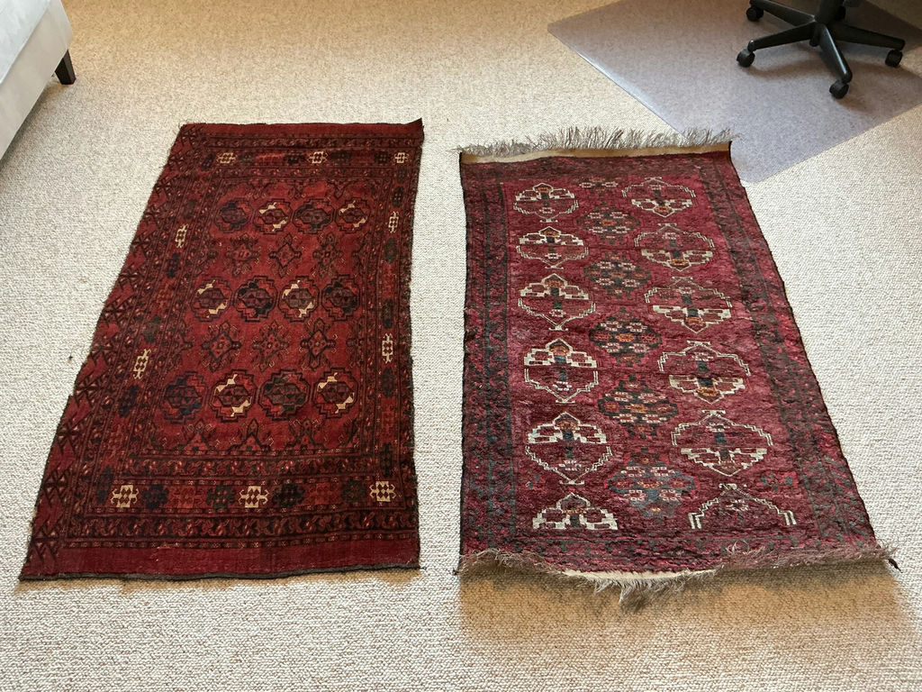 Two Vintage Persian Red Area Rugs - image 1 of 9