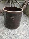 Brown ceramic crock - thumbnail 1 of 3