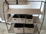 Metal framed storage rack with fabric bins - thumbnail 4 of 4