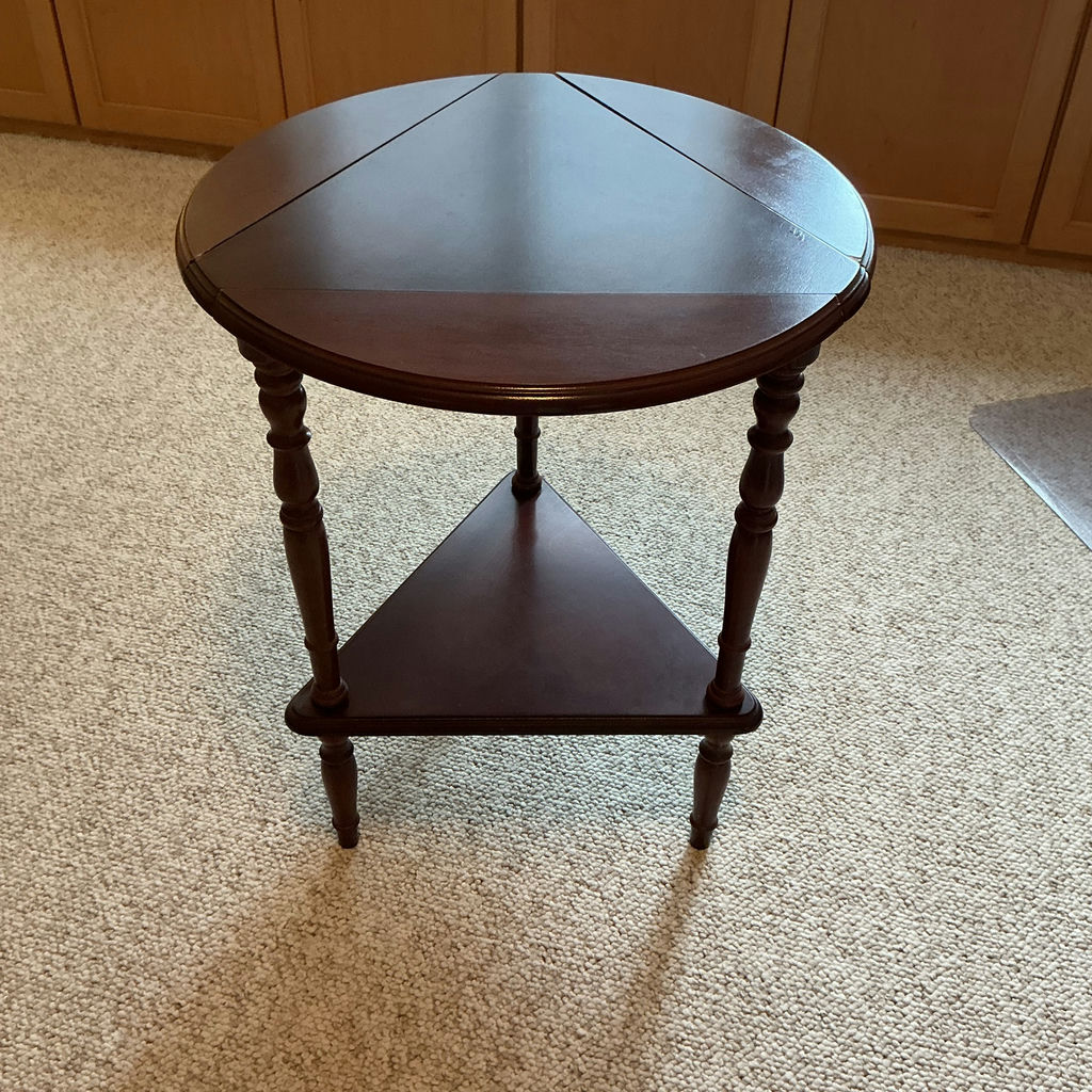 Wooden Drop-Leaf Corner Table - image 1 of 3