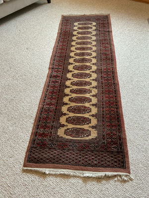 Wool Patterned Runner Rug - Image 1 of 4