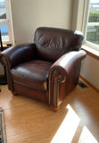 Leather Armchair And Ottoman - thumbnail 3 of 5