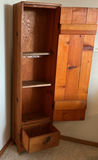 Rustic Tall Pine Storage Cabinet with Door and Drawer - thumbnail 2 of 6