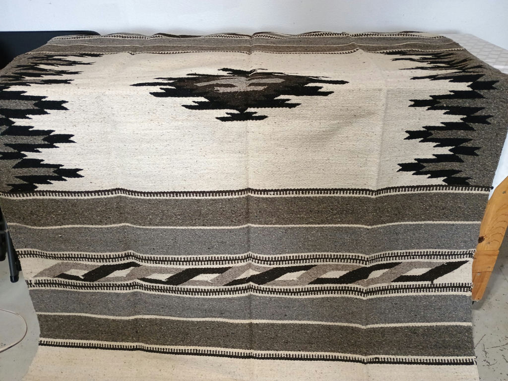 Southwest woven wool throw blanket - image 3 of 4