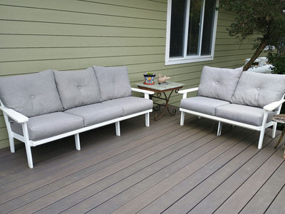 Outdoor couch and loveseat - Image 1 of 6