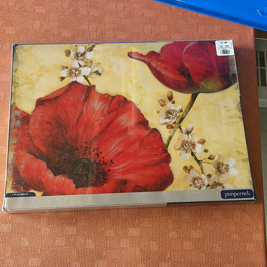 New Pimpernel Poppy Set Of 4 Placemats - image 1 of 5