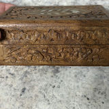 Wooden Carved Box W Jewelry - thumbnail 2 of 13
