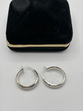 14k White Gold Hoop Earrings - thumbnail 1 of 6