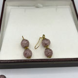 Murano Glass Pink Clouds With Gold Foil Jewelry Set - thumbnail 3 of 8