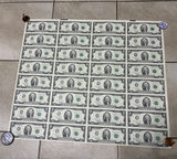 Uncut Sheet of 32 US $2 Two-Dollar Bills - Series 1995 Federal Reserve Notes - Uncirculated - thumbnail 1 of 28