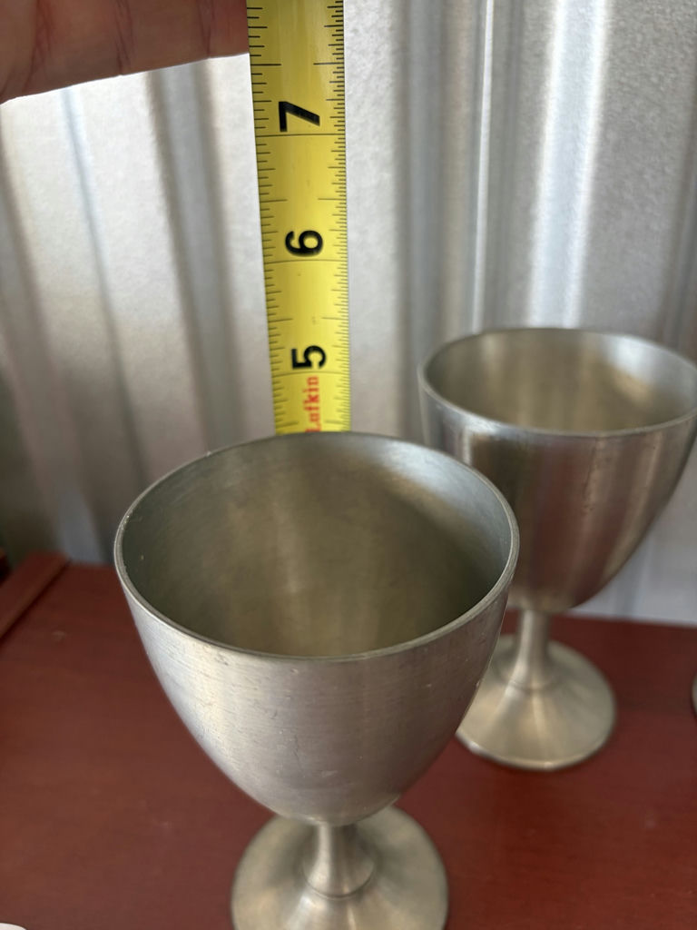 Set Of 4 Pewter Cups - image 4 of 4