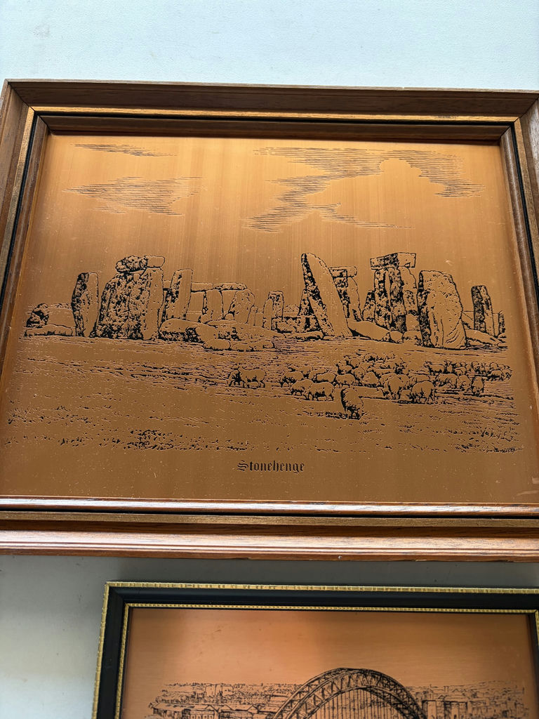 Copper Tone Relief Art From England - image 2 of 17