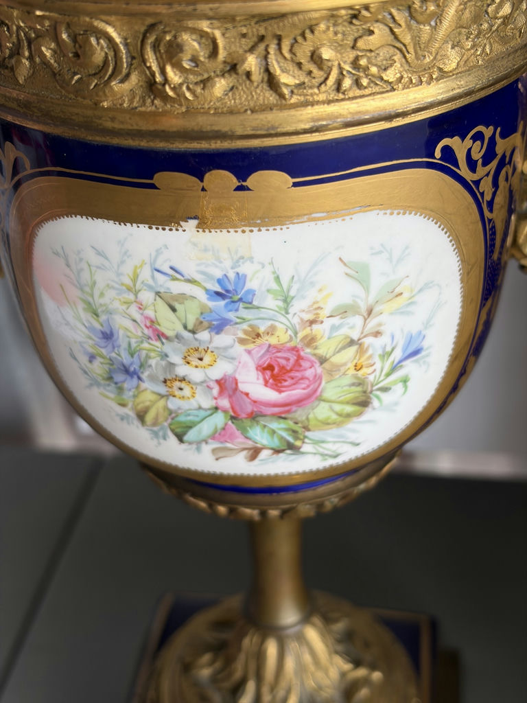 19th Century French Sevres Style Clock Garniture Set - image 12 of 28
