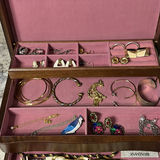 Wooden Jewelry Box With Jewelry - thumbnail 3 of 16
