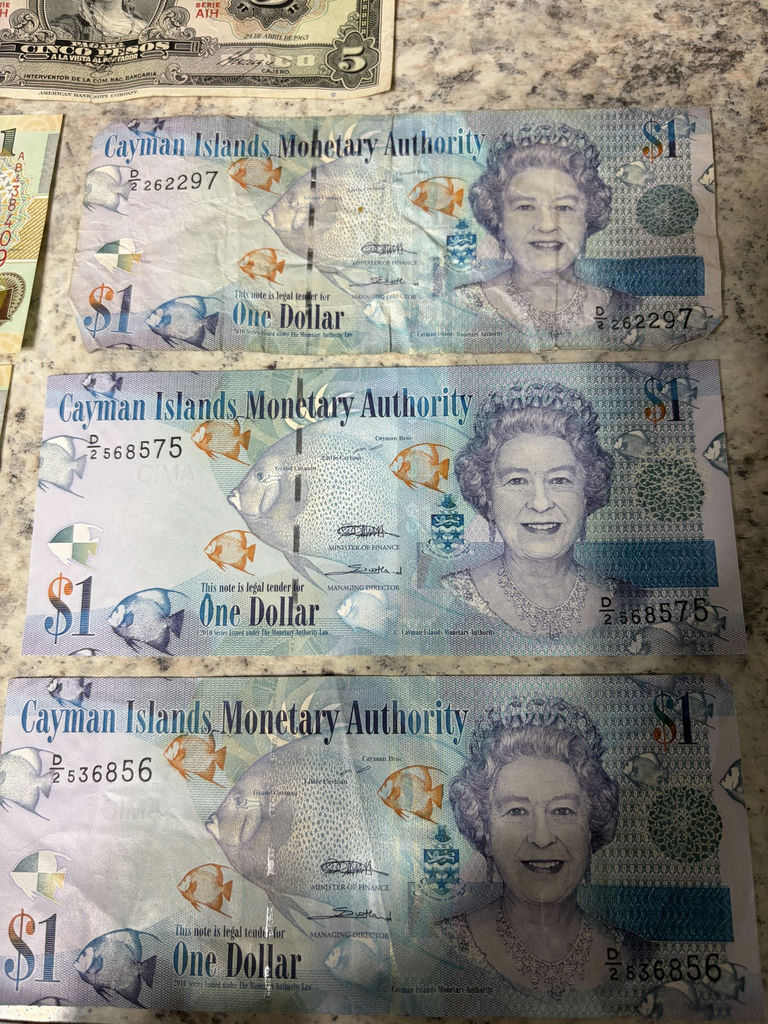 Bahamas, Cayman Islands And Mexico Currency - image 3 of 11