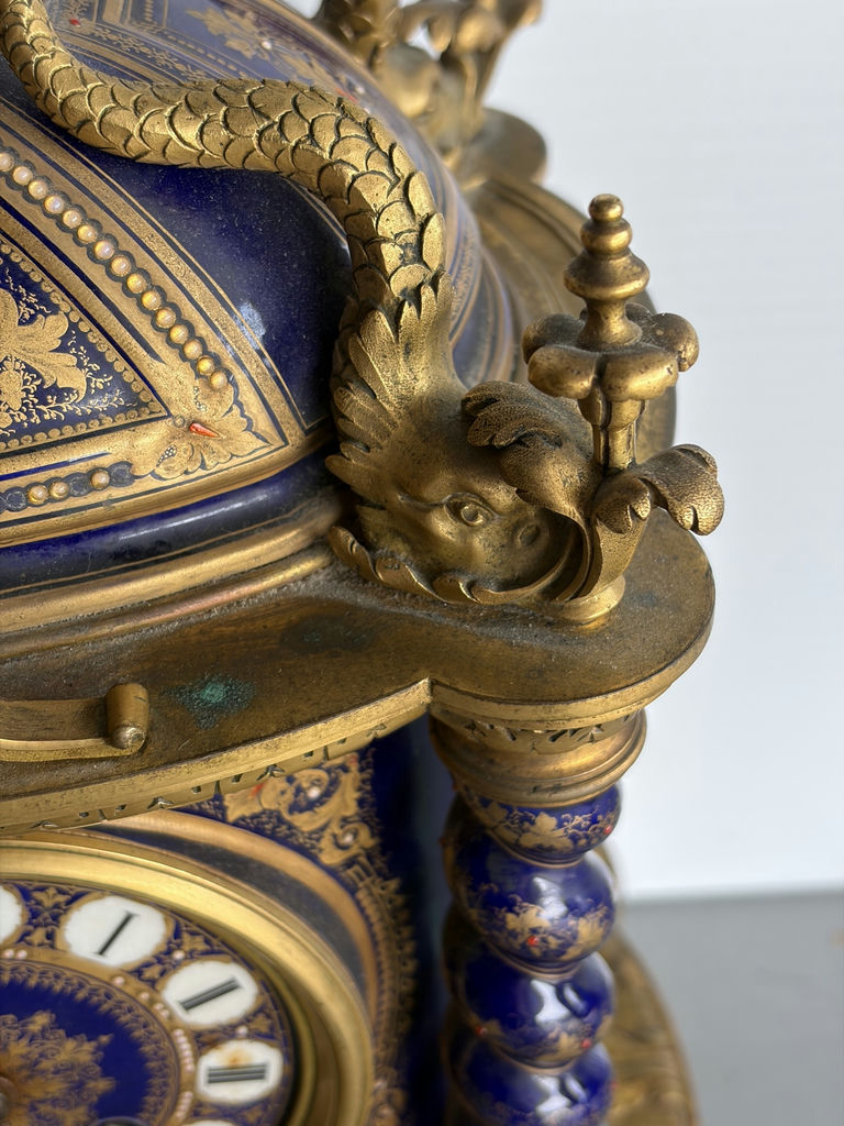 19th Century French Sevres Style Clock Garniture Set - image 19 of 28